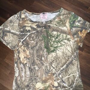 Woodland camo crop top